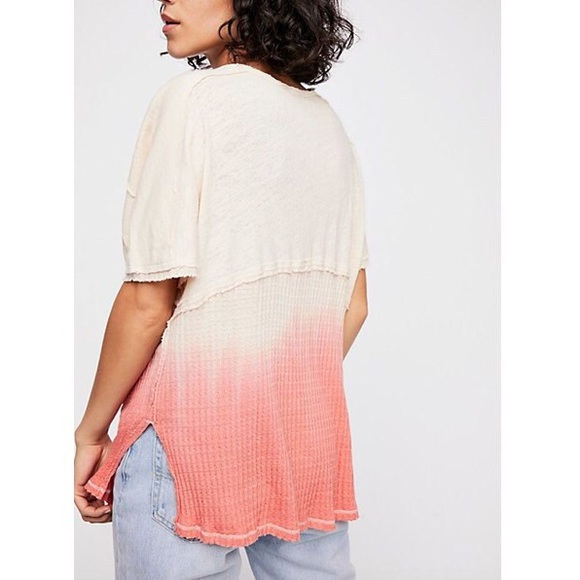 Free People Coral Sun Dial Tee (M) NWT - Picture 3 of 8